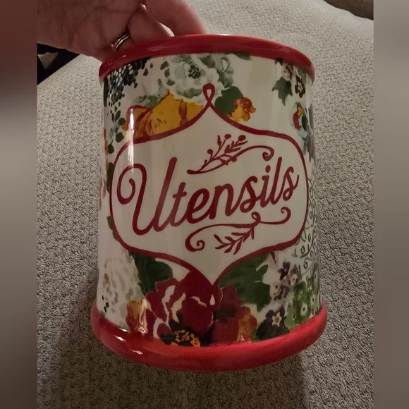 The Pioneer Woman Floral Utensil Holder - Picture 1 of 3